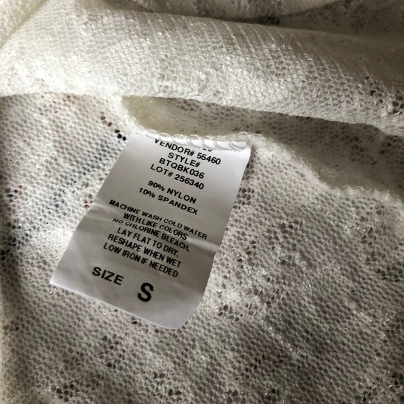 BKE Off White Sheer Lace Tank Top Size S - Picture 5 of 6